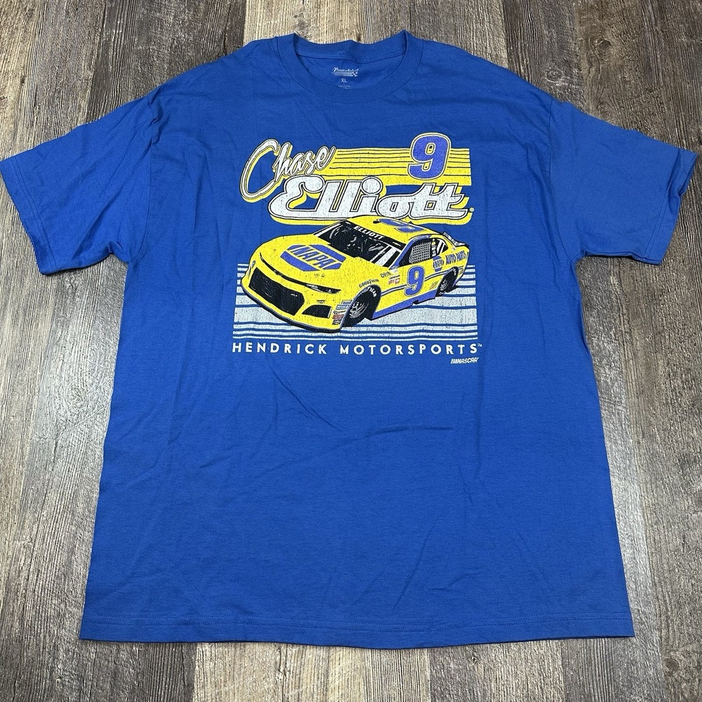 Chase Elliott #9 NAPA Auto Parts Hendrick Motorsports NASCAR T-Shirt Blue Sz XL